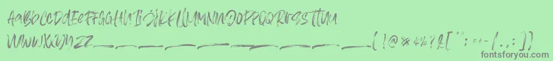 fuente Asteriska Personal Use – Fuentes Grises Sobre Fondo Verde