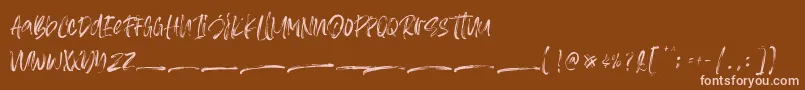 Asteriska Personal Use Font – Pink Fonts on Brown Background