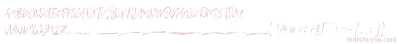 フォントAsteriska Personal Use – ピンクのフォント