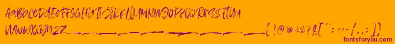 Police Asteriska Personal Use – polices violettes sur fond orange