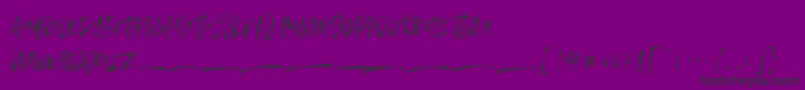フォントAsteriska Personal Use – 紫の背景に黒い文字