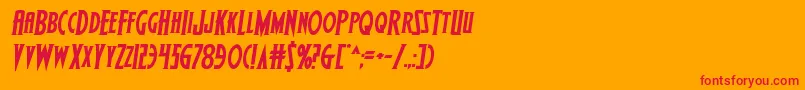 Wolfsbane2iisemiital Font – Red Fonts on Orange Background
