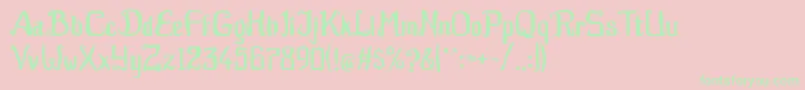 Asteroidea Font – Green Fonts on Pink Background