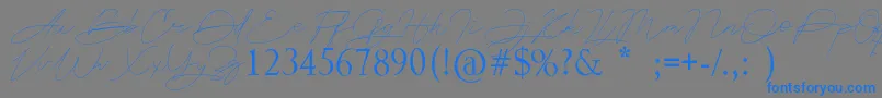 Astina Font – Blue Fonts on Gray Background