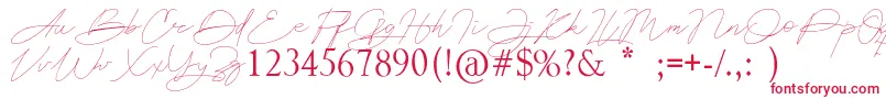 Шрифт Astina – красные шрифты