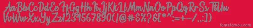 Astonia Font – Gray Fonts on Red Background