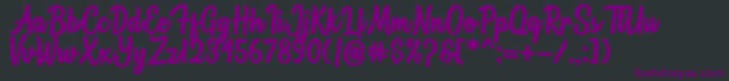 Astonia Font – Purple Fonts on Black Background