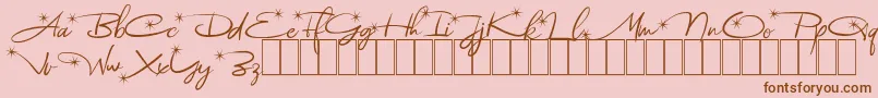 Astoria Demo-fontti – ruskeat fontit vaaleanpunaisella taustalla