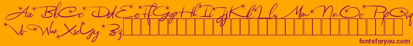 Шрифт Astoria Demo – фиолетовые шрифты на оранжевом фоне