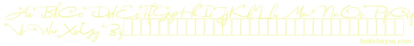 Astoria Demo-Schriftart – Gelbe Schriften