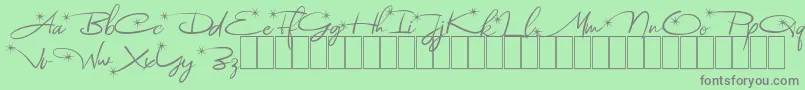 fuente Astoria Demo – Fuentes Grises Sobre Fondo Verde