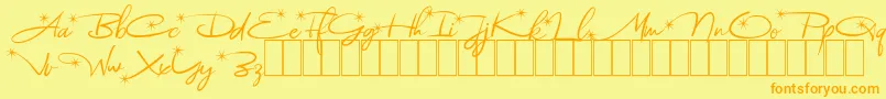 Astoria Demo Font – Orange Fonts on Yellow Background