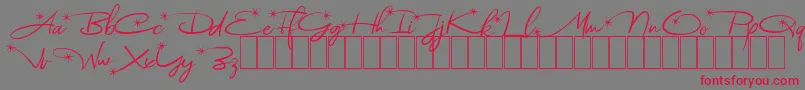 Astoria Demo Font – Red Fonts on Gray Background