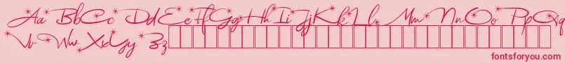 Astoria Demo Font – Red Fonts on Pink Background