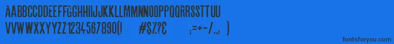 Astounding news Font – Black Fonts on Blue Background
