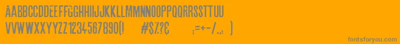 フォントAstounding news – オレンジの背景に灰色の文字