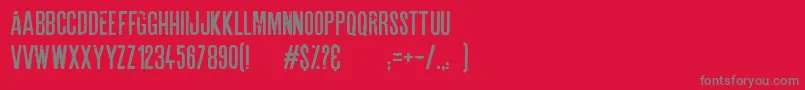 Astounding news-Schriftart – Graue Schriften auf rotem Hintergrund