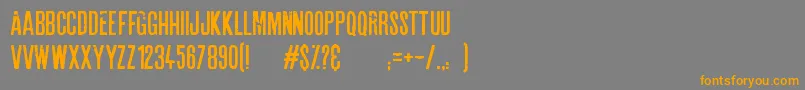 Lisätietoja Astounding news-fontista Astounding news-fontti – oranssit fontit harmaalla taustalla