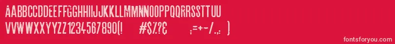 フォントAstounding news – 赤い背景にピンクのフォント