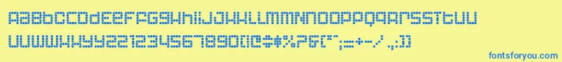 ASTRI    Font – Blue Fonts on Yellow Background