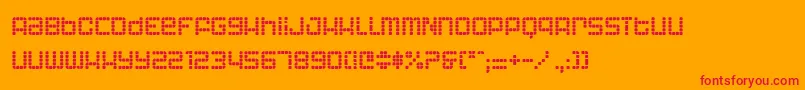 ASTRI   -Schriftart – Rote Schriften auf orangefarbenem Hintergrund
