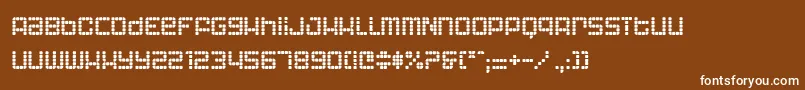 ASTRI    Font – White Fonts on Brown Background