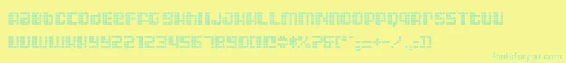Czcionka ASTRII   – zielone czcionki na żółtym tle