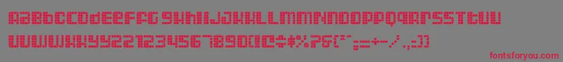 ASTRII   Font – Red Fonts on Gray Background