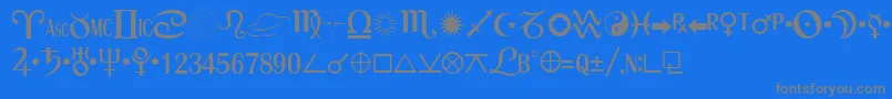 Lisätietoja ASTRO-fontista ASTRO-fontti – harmaat kirjasimet sinisellä taustalla