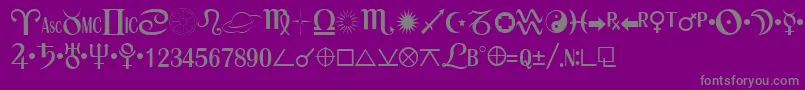 Police ASTRO – polices grises sur fond violet