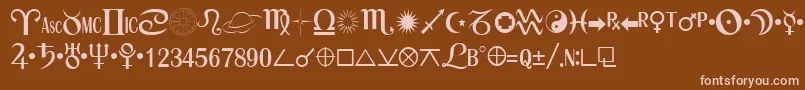 ASTRO Font – Pink Fonts on Brown Background