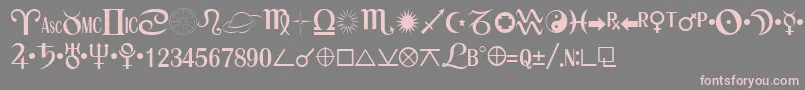 ASTRO Font – Pink Fonts on Gray Background