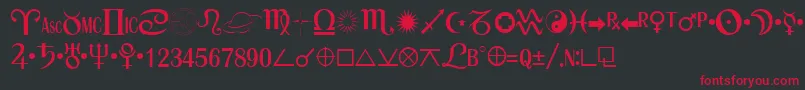 ASTRO Font – Red Fonts on Black Background