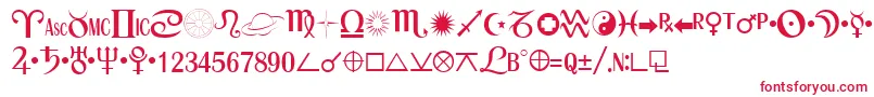 ASTRO Font – Red Fonts on White Background