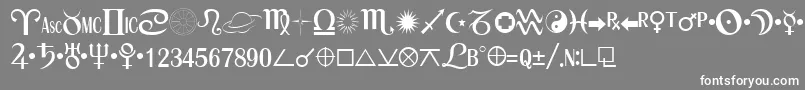 フォントASTRO – 灰色の背景に白い文字
