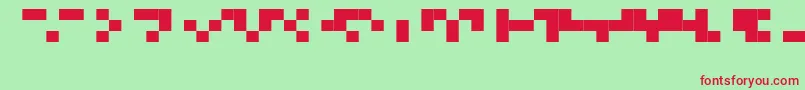 ArialAlternativeSymbol-Schriftart – Rote Schriften auf grünem Hintergrund