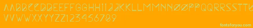 Astrobia Font – Green Fonts on Orange Background