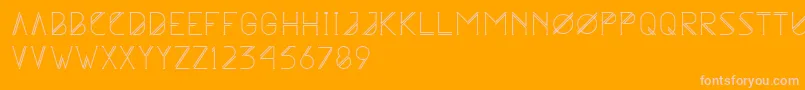 Astrobia Font – Pink Fonts on Orange Background