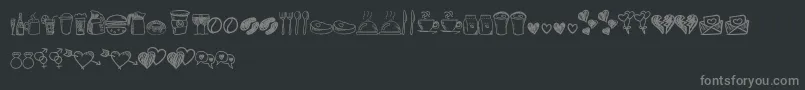 Astrokids Doodle-fontti – harmaat kirjasimet mustalla taustalla