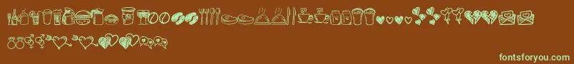 Astrokids Doodle Font – Green Fonts on Brown Background