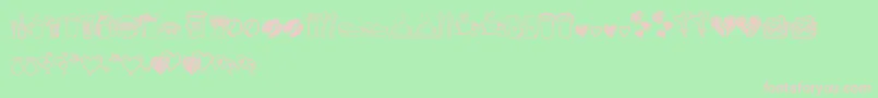 フォントAstrokids Doodle – 緑の背景にピンクのフォント