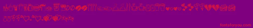 Astrokids Doodle Font – Red Fonts on Purple Background