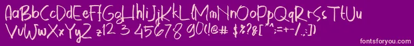 Astrokids Font – Pink Fonts on Purple Background