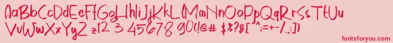Astrokids Font – Red Fonts on Pink Background