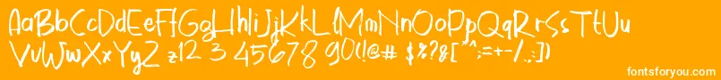 Astrokids Font – White Fonts on Orange Background