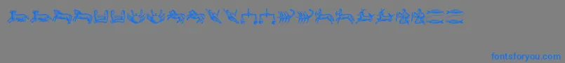 Astrologicus-Schriftart – Blaue Schriften auf grauem Hintergrund