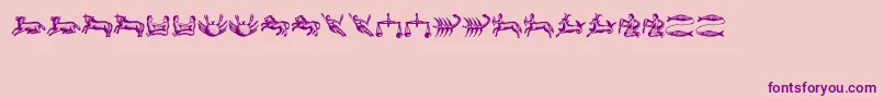 Astrologicus Font – Purple Fonts on Pink Background