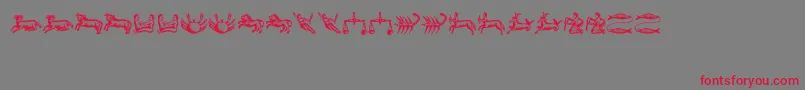 Astrologicus Font – Red Fonts on Gray Background