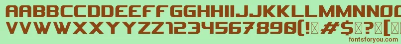 Astron Bold Font – Brown Fonts on Green Background