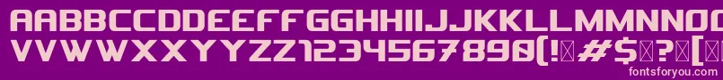 Astron Bold Font – Pink Fonts on Purple Background